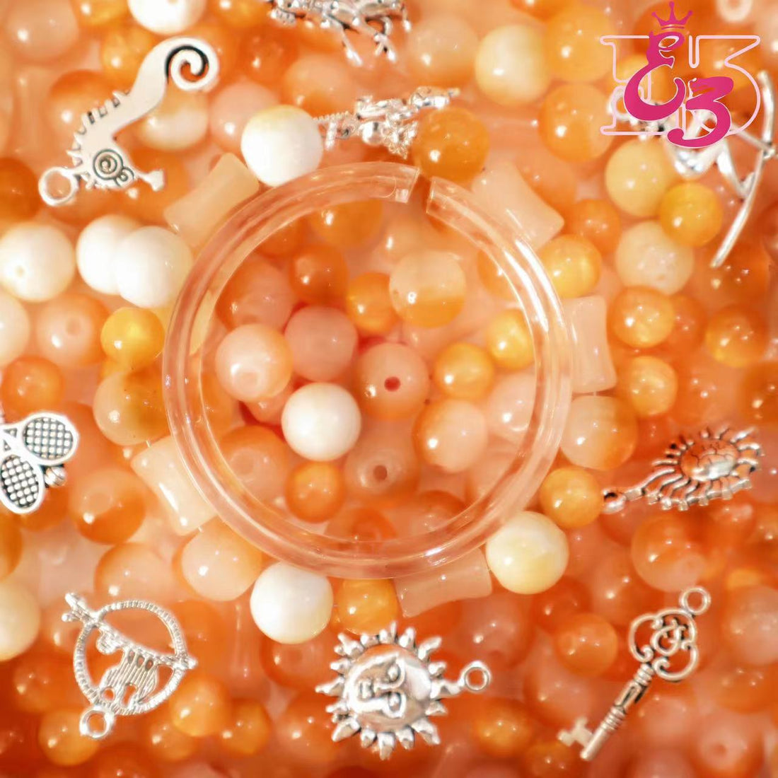 E3 Tangerine soda(10*10)-High Quality Beads~Metal Series DIY