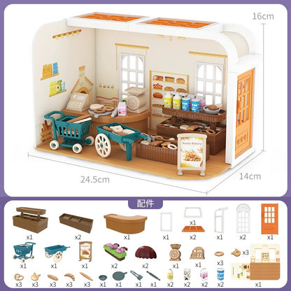diy handmade cabin simulation mini small furniture assembly small house miniature scene model room full set of accessories
