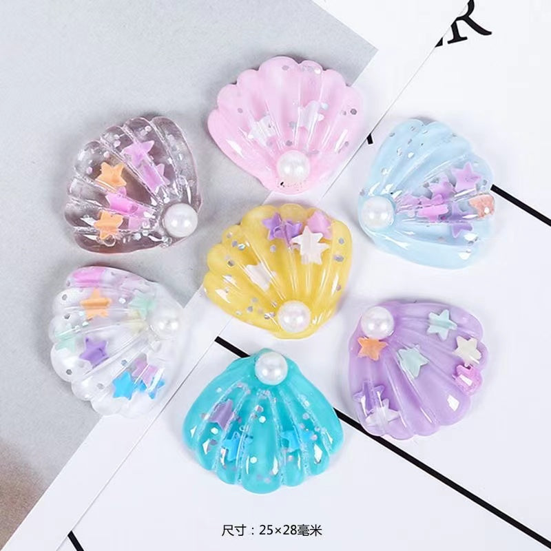 DIY simulation shell drops glue cream phone case accessories Handmade hair accessories Earrings material Brooch diy accessory accessories