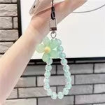 Hot new arrive product - Macaron colorful flower mobile phone lanyard key chain wrist rope multi-purpose super beautiful and practical