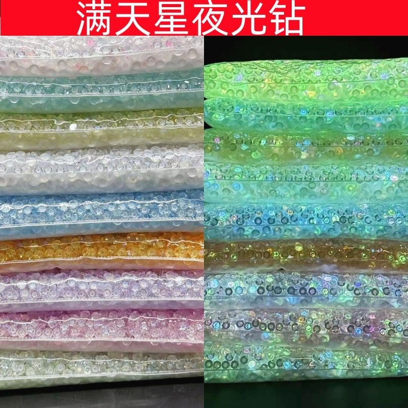 Gypsophila luminous resin flat bottom diamond diy handmade jewelry accessories live filled diamond colorful diamond